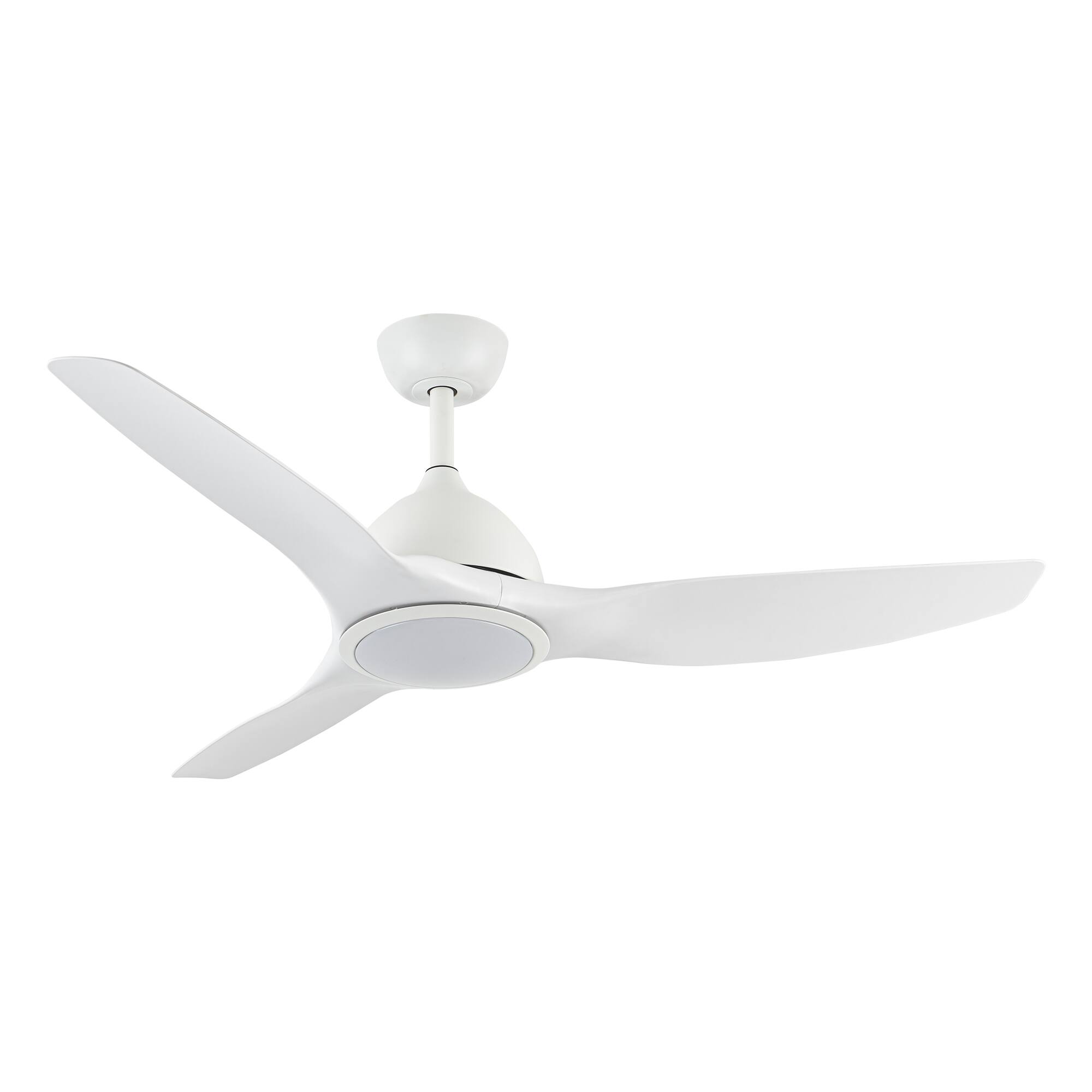Alt View 6. Vaczon - 52" Modern White Integrated LED Propeller Ceiling Fan with Remote - White.