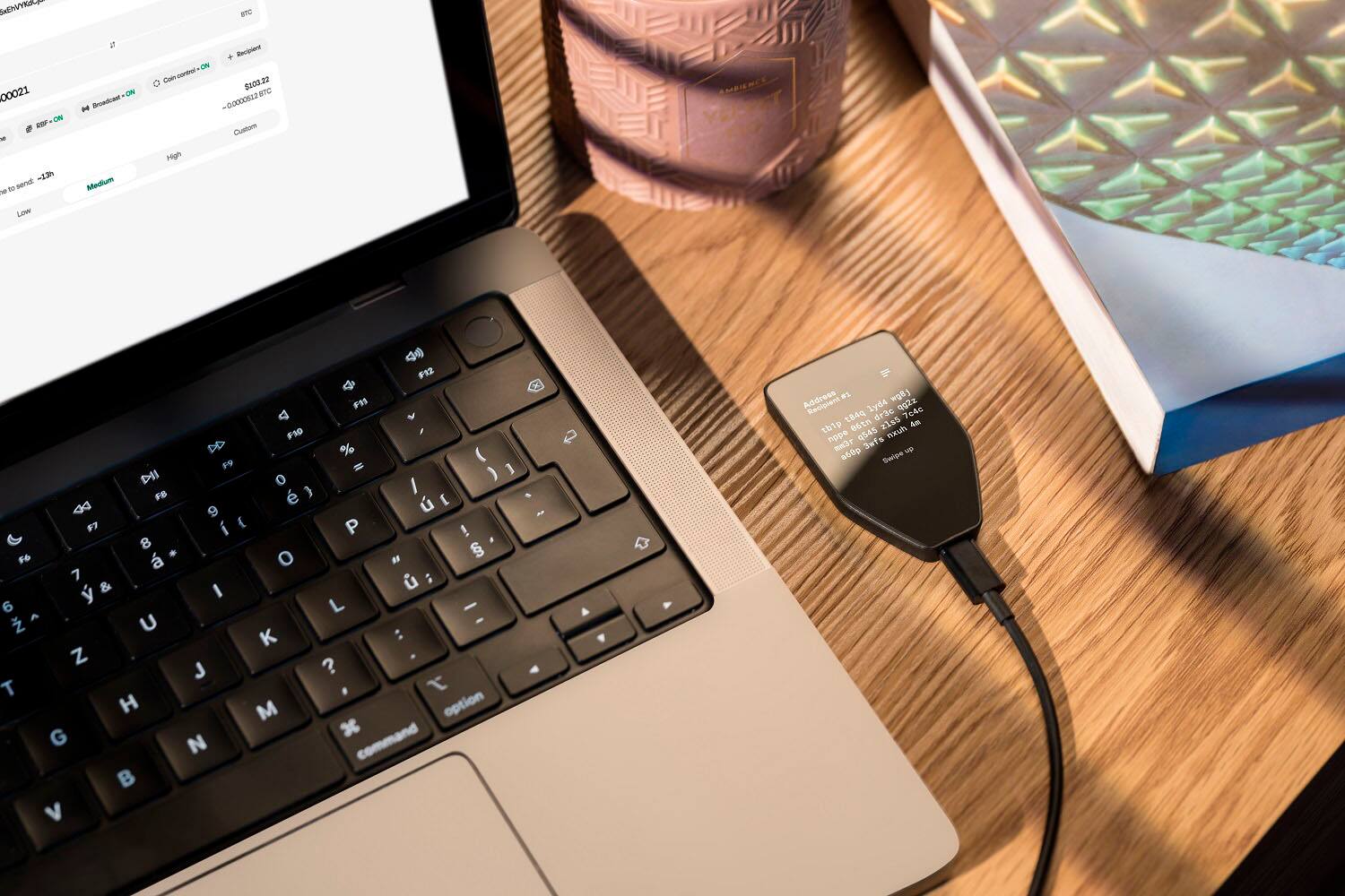 The text on the image reads: "SNENVYRG a 00021 o e w La -3h -0 send le Loser a ON M nntadoas Medium . Reciplard ON Cole - txdd.3 BTC EZB000DO- Cstom High AMPIENCE d F12  F91  Y FS0 DD % ( F9 # 1 II 0 ) } I FB   ad 9  9 i { P ! 6 8 F6 + o "   7  . y & I 6 L - A U -  : K Z ? J T . T H M option G x  command  V A A 2 Address BL wRy 2yd4 q 764C t84q dr3c thip 06tn clns de ppe q545 Run mn3r nfs - Swipeup."