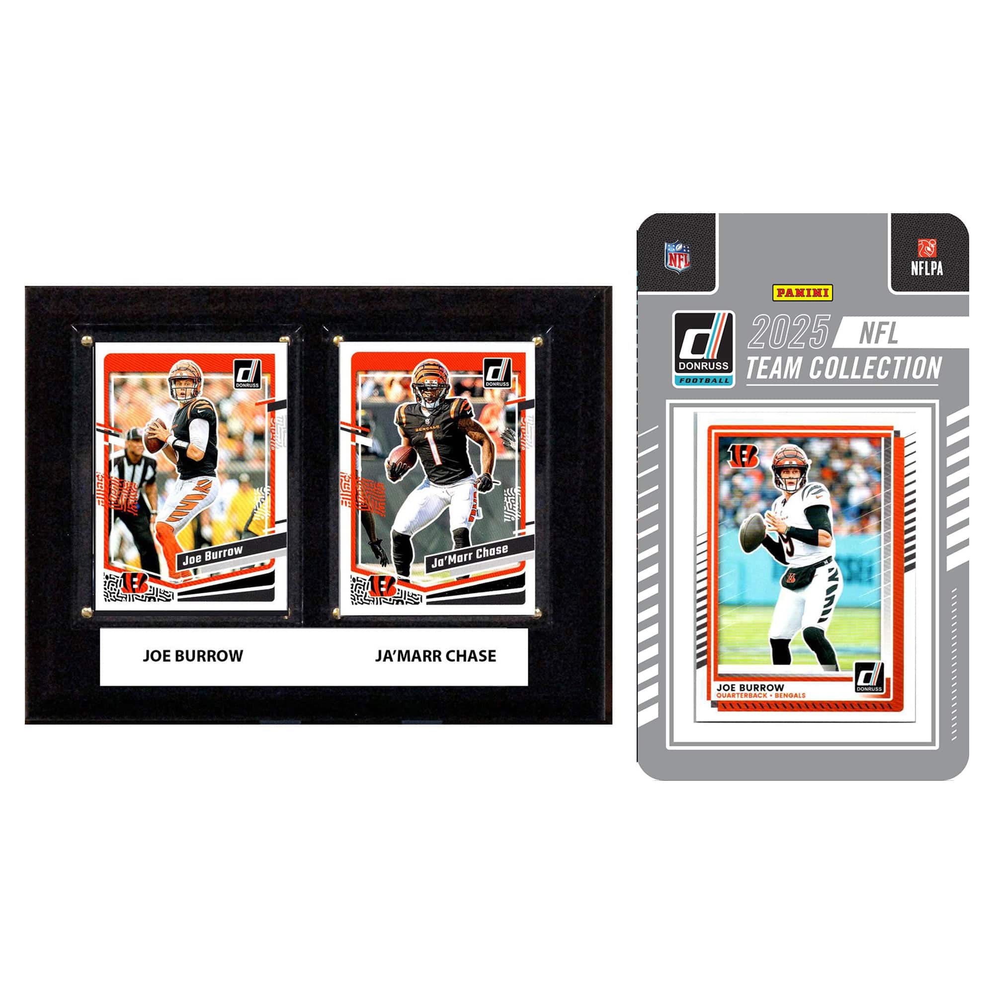 "C&I Collectibles - Cincinnati Bengals 6"" x 8"" Player Plaque & 2025 Team Trading Card Set - Multicolor" price history on PriceWatchPro