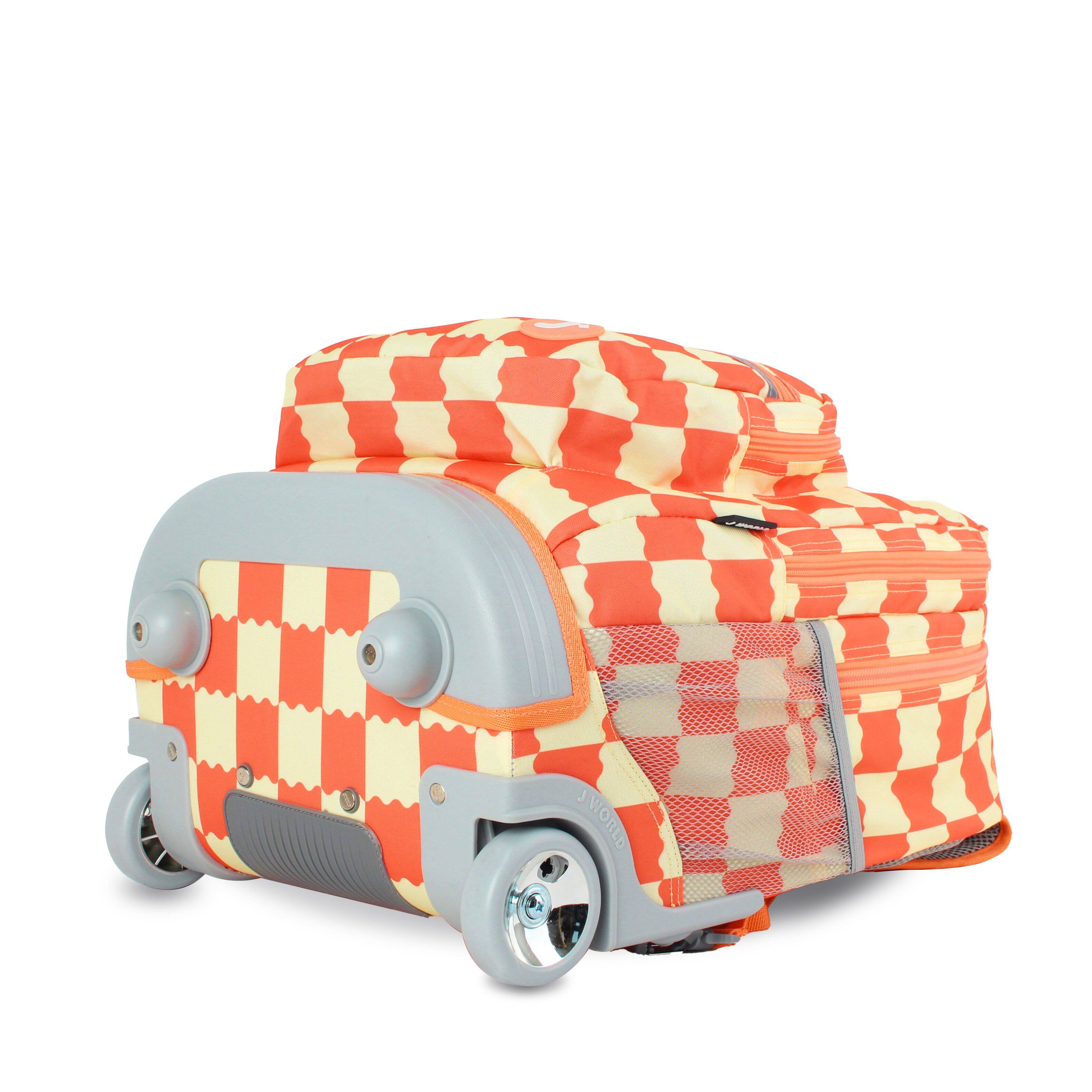 Alt View 1. J World - J World Unisex Sundance 20" Rolling Backpack With Laptop Sleeve For School And Travel, Wiggle Coral - WIGGLE CORAL.