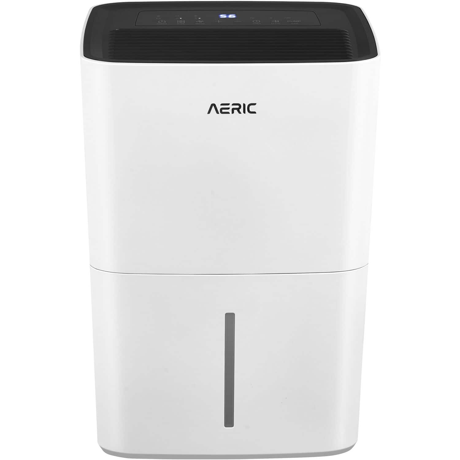 Front. Aeric - Aeric Portable Dehumidifier with Pump, Drain Hose and Bucket Full Alarm & Indicator - White.