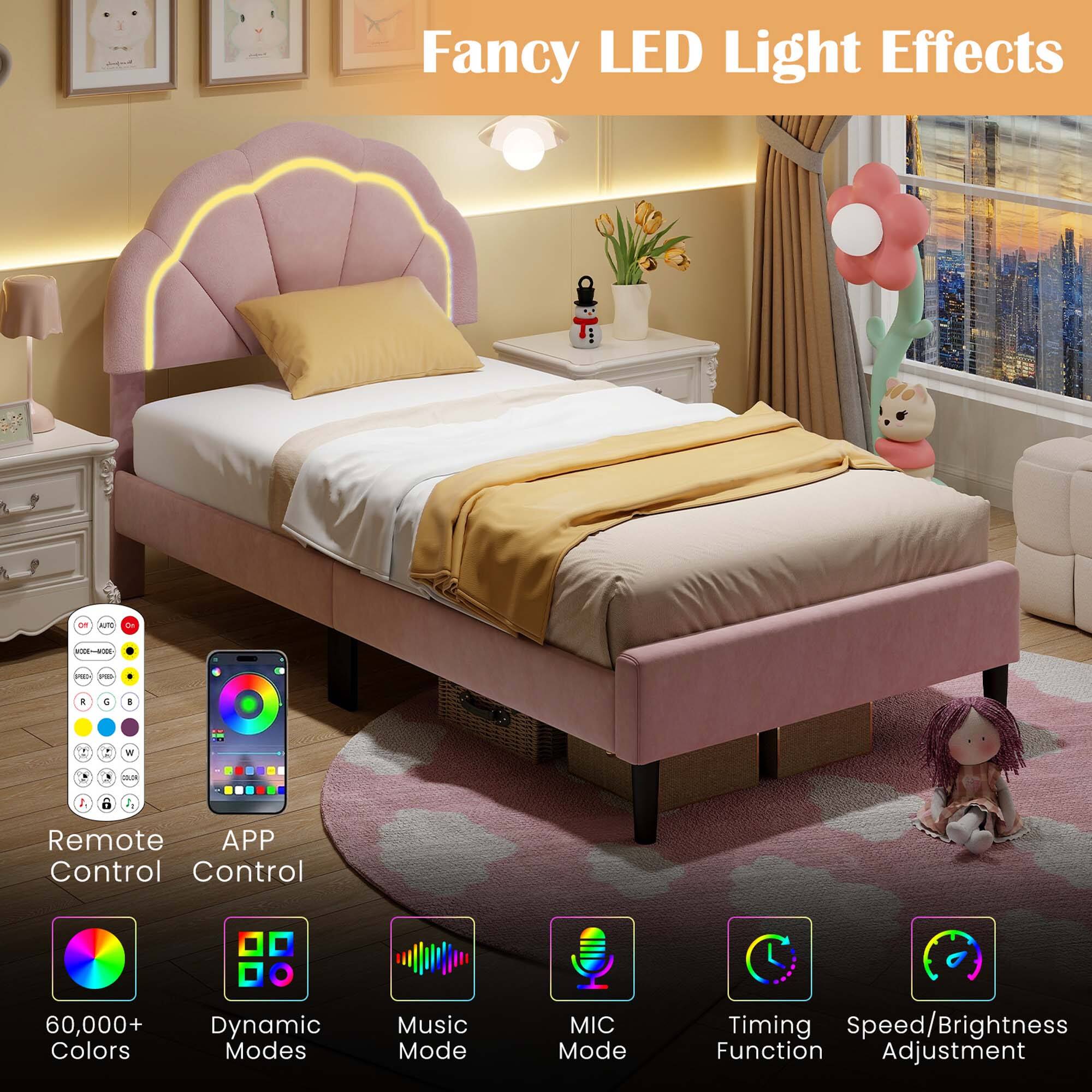 Fancy LED Light Effects:

* Remote APP Control
* 60,000+ Colors
* Dynamic Modes
* Music Mode
* MIC Mode
* Timing Speed/Brightness Function Adjustment