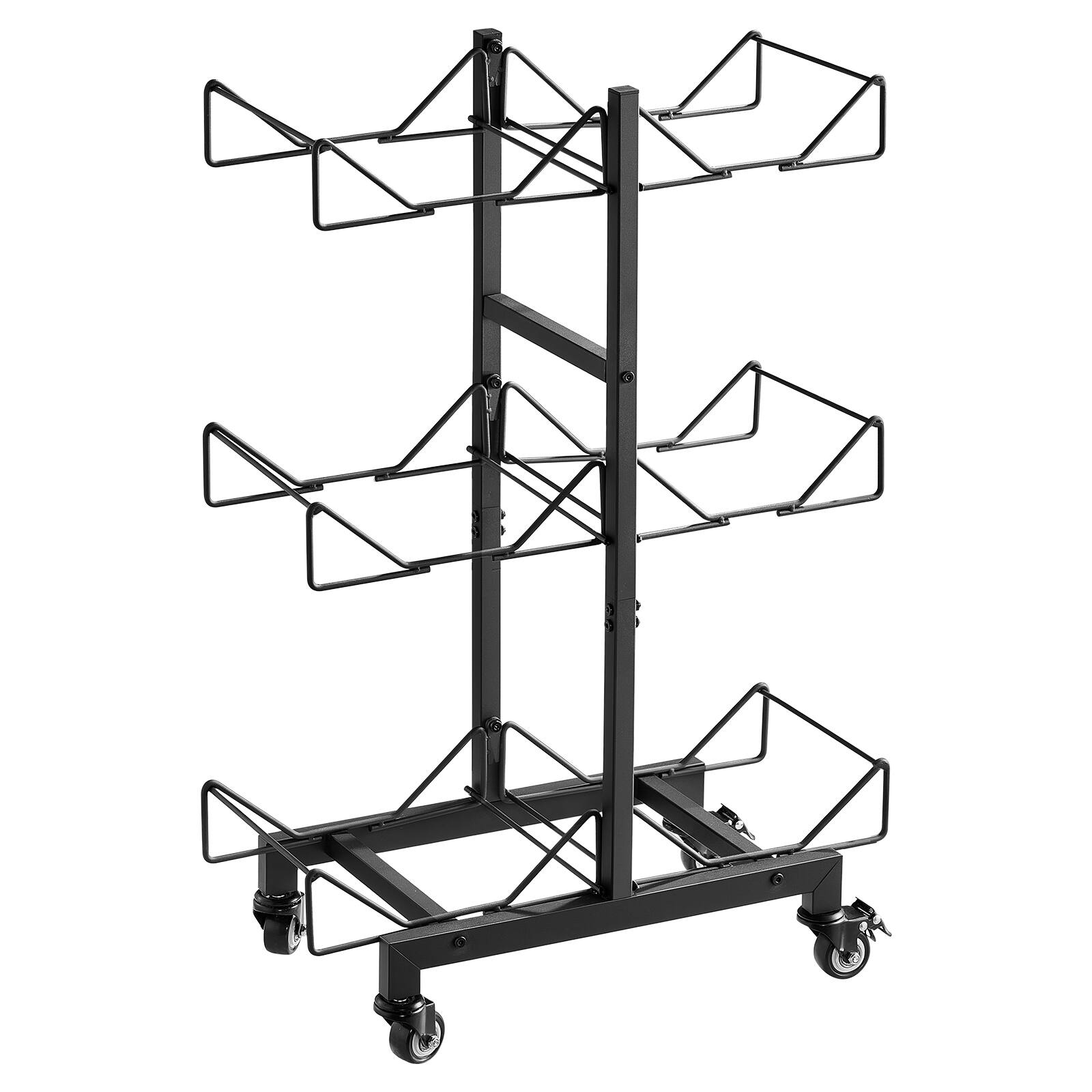 Alt View 5. VEVOR - Water Jug Holder, 3 Tiers Double Rows 3 and 5 Gallon Water Bottle Holder for 6 Bottles, Heavy Duty Jug Rack Organizer - Black.