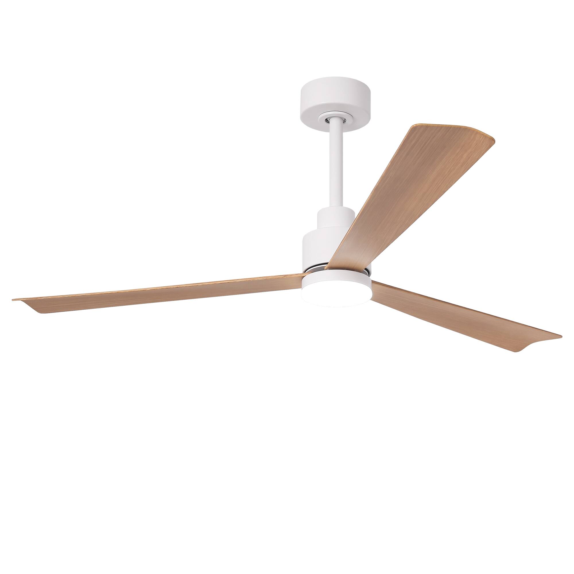 Alt View 7. Parrot Uncle - 52-Inch Modern Propeller Ceiling Fan with Dimmable LED Light, 6-Speed DC Motor, Remote Control - White.