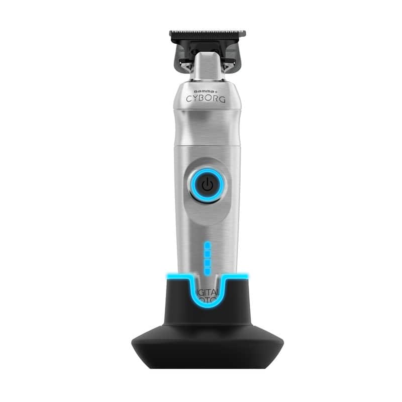 Gamma+ - Cyborg Professional Metal Hair Trimmer with Digital Brushless Motor - Silver
