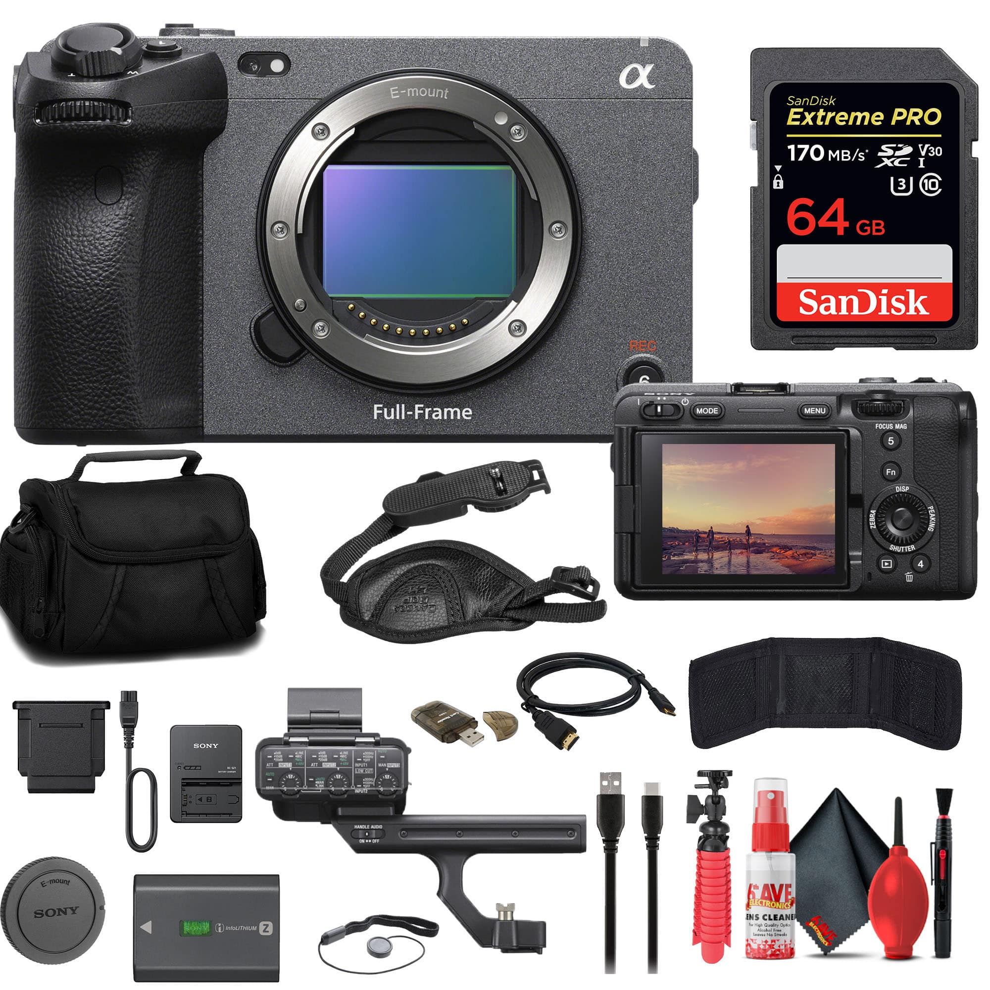 Sony - FX3 Full-Frame Cinema Camera + 64GB Card + Bag + Card Reader (International Version)
