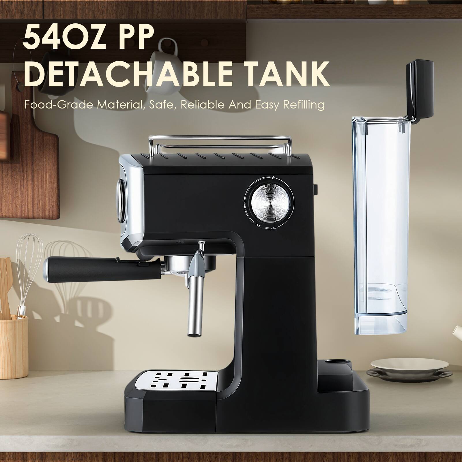 54OZ PP DETACHABLE TANK  
Food-Grade Material, Safe, Reliable And Easy Refilling