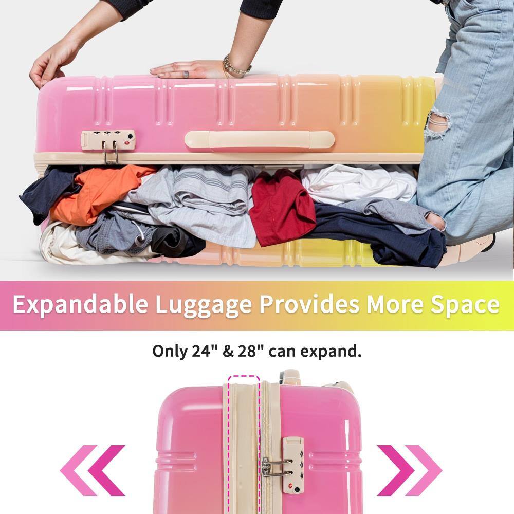 Expandable Luggage Provides More Space  
Only 24" & 28" can expand.