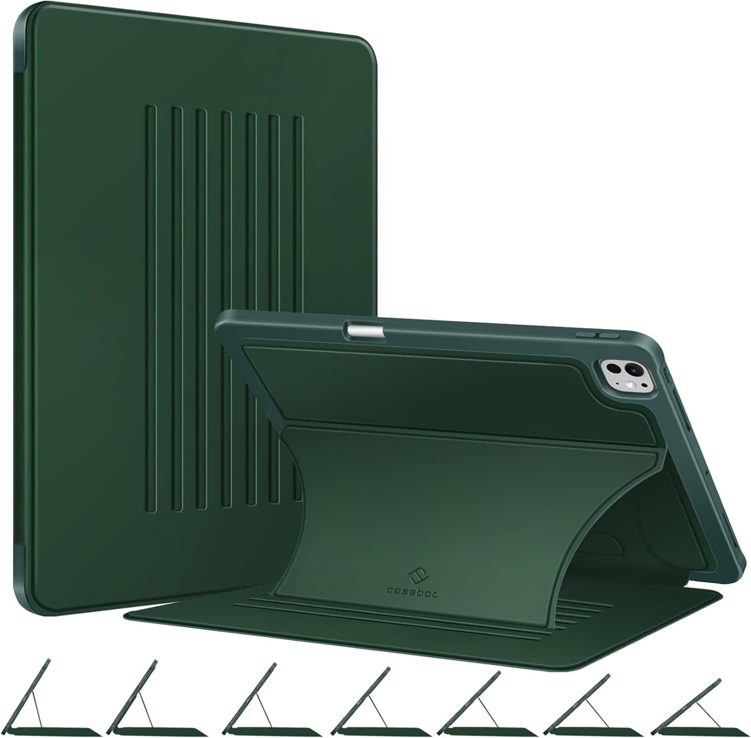 Fintie - Magnetic Stand Case for iPad Pro 13-inch (M5) 2025 / (M4) 2024 Multiple Viewing Angles Soft TPU Back Cover - Green
