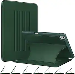 Fintie - Magnetic Stand Case for iPad Pro 13-inch (M5) 2025 / (M4) 2024 Multiple Viewing Angles Soft TPU Back Cover - Green