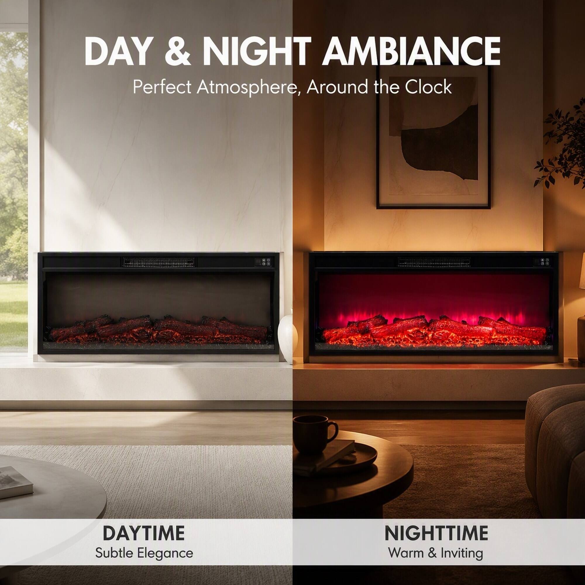 DAY & NIGHT AMBIANCE  
Perfect Atmosphere, Around the Clock

DAYTIME  
Subtle Elegance

NIGHTTIME  
Warm & Inviting