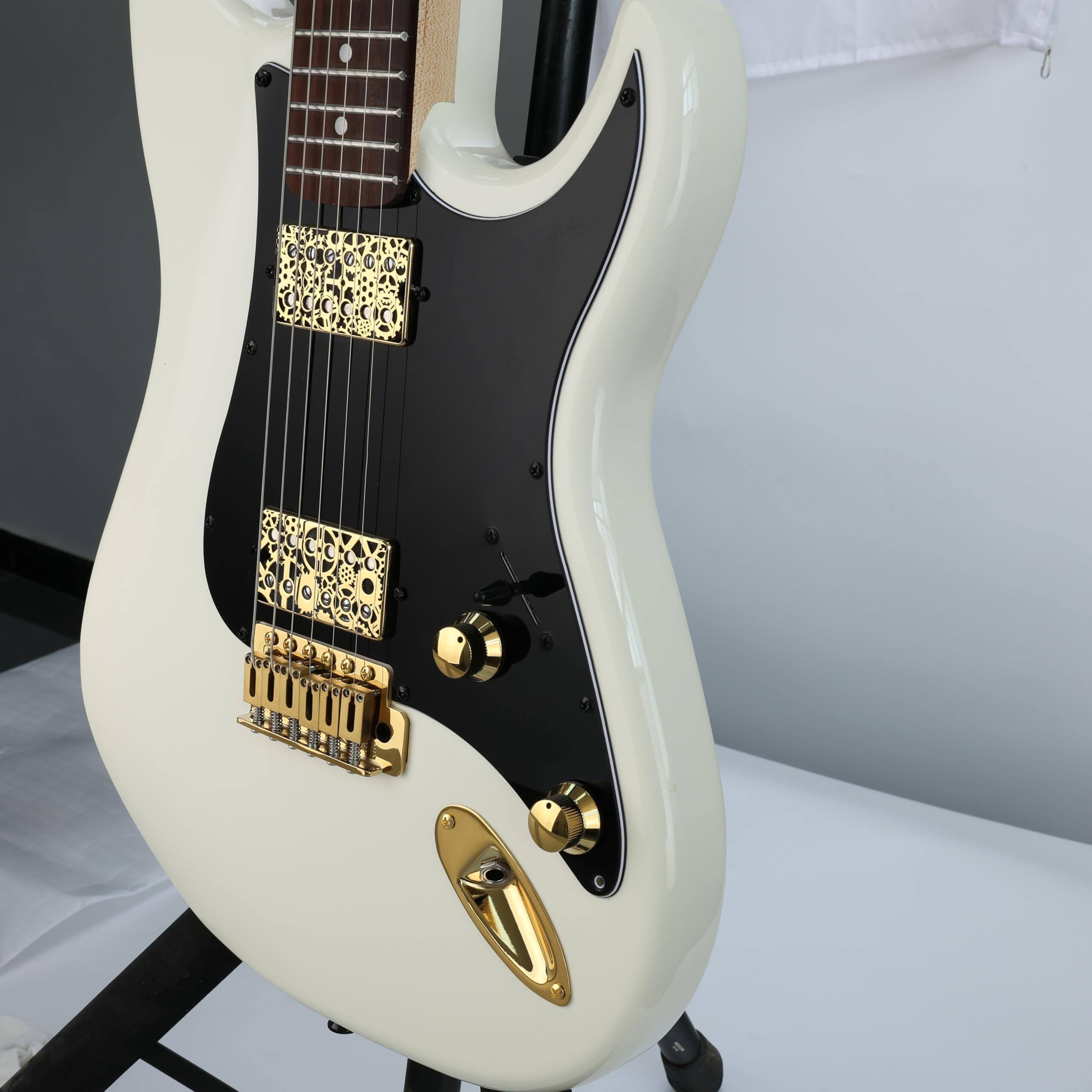 Left. Dazzling Pops - 2 Brass Humbucker Guitar Pickup Covers / Pole Spcing Engraved Electric For Les Paul () - heptachrome Style B.