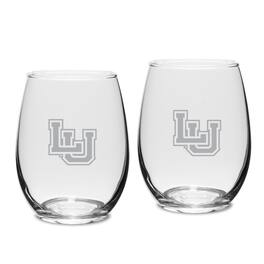 Jardine - Lamar Cardinals Team Design Two-Piece 15oz. Stemless Wine Glass Set - Multicolor