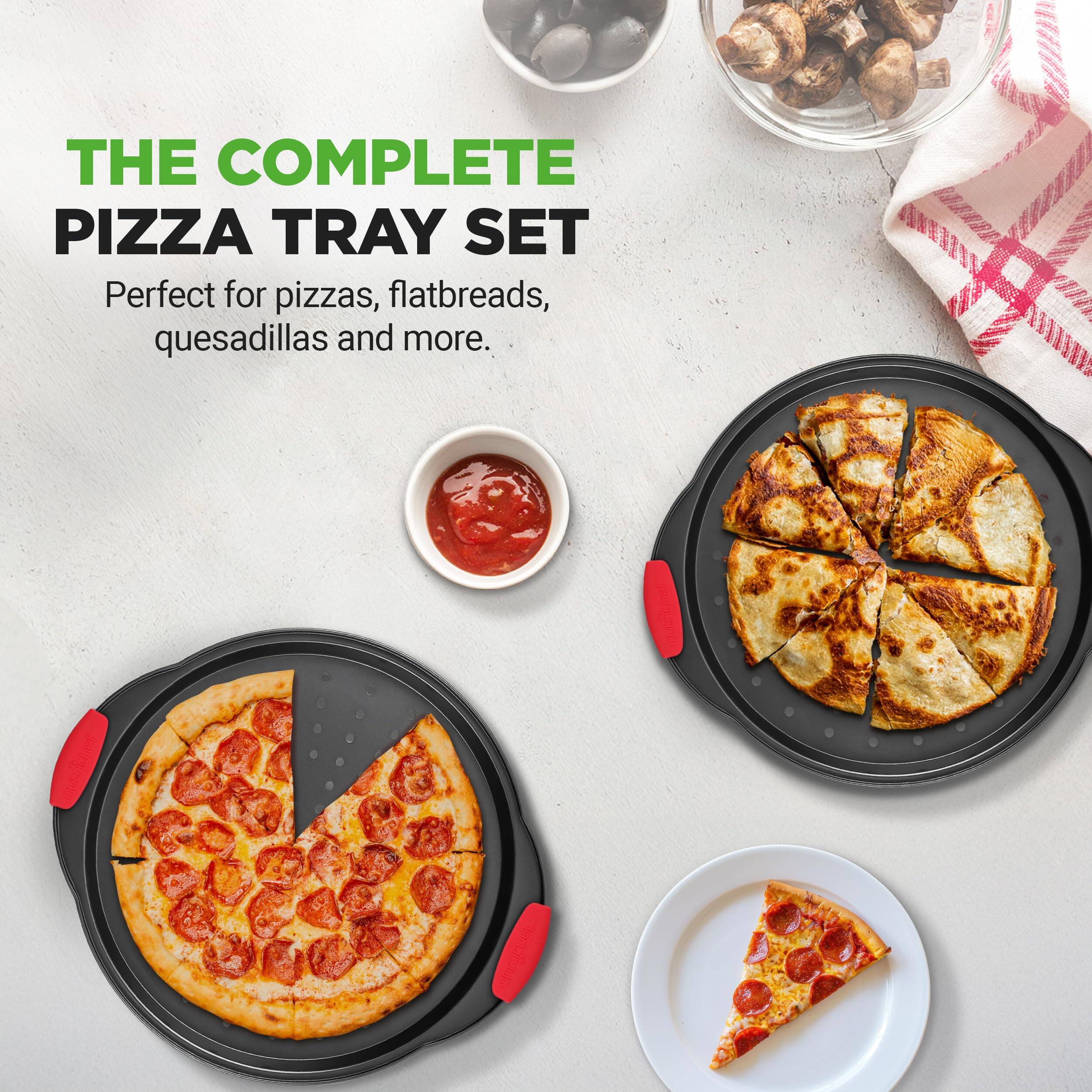THE COMPLETE PIZZA TRAY SET  
Perfect for pizzas, flatbreads, quesadillas and more.
