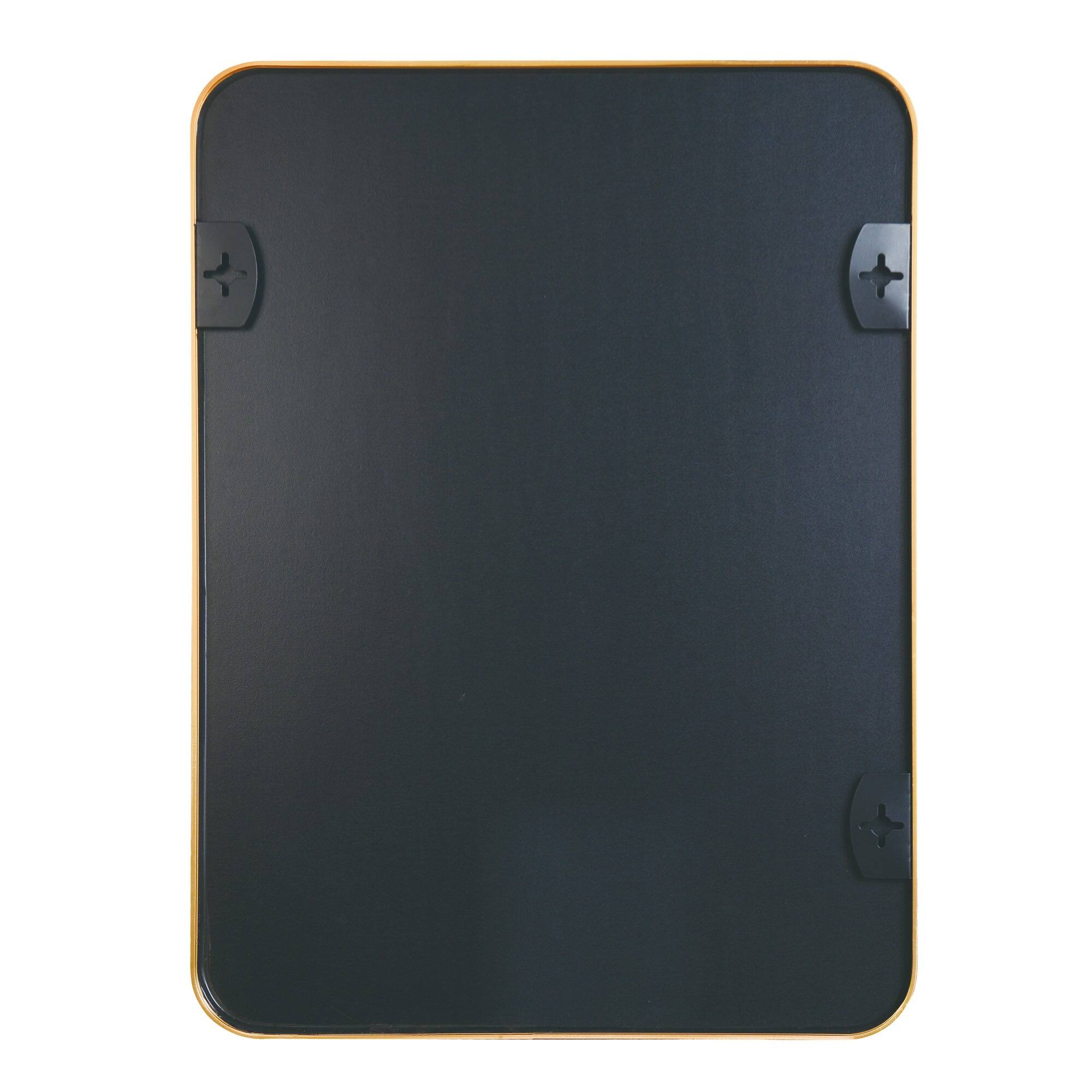 Alt View 4. BreeBe - 22x30 Inch Gold Metal Framed Rectangular Bathrrom Mirror for Wall. - Gold.