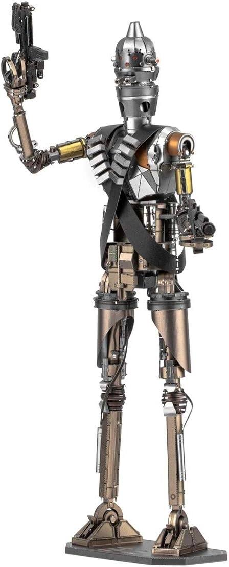Alt View 1. Metal Earth - Metal Earth Premium Series Star Wars The Mandalorian IG-11 3D Metal Model Kit Fascinations - Silver.