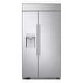 SKS - 42-inch Wide 25.6 Cu. Ft. Smart Built-in Side-by-Side Refrigerator with External Ice & Water Dispenser - Stainless Steel