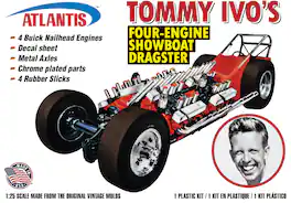 PopMarket - Tommy Ivo's Showboat Four Engine Dragster with 4 Buick 454 Nailhead Engines 1:25 Scale Model Kit - COLLECTIBLES - Multicolor