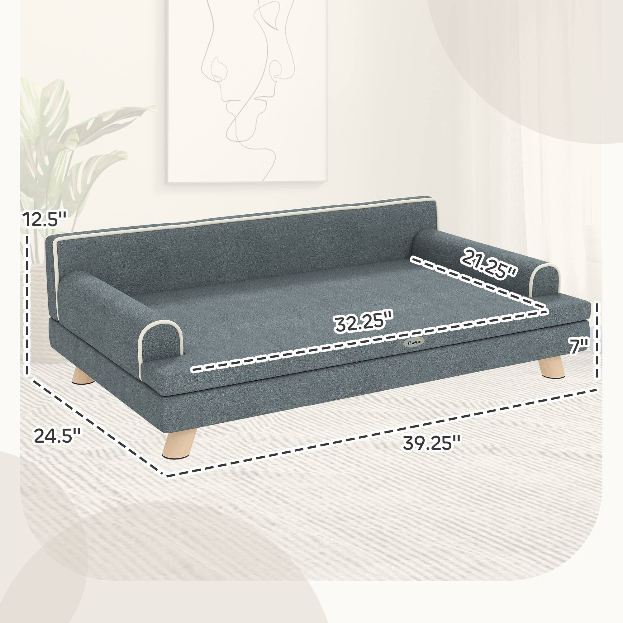 12.5" x 21.25" x 32.25" x 24.5" x 7" x 39.25"