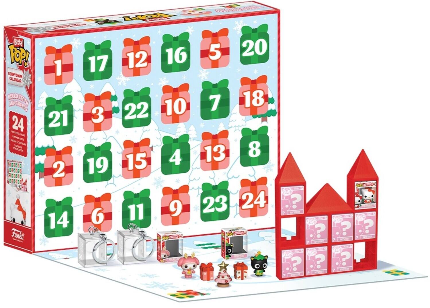 Bitty POP! 1 COUNTDOWN CALENDAR HELLO KITTY AND FRIENDS 24 21 X3 SOG CRL duo ss CERUCA 2 14 Fulet Ro 16 5 20 17 12 10 7 18 3 22 4 13 8 19 15 9 23 24 6 11 CAR FEPP ? NTSTERY ? ? RA Ra ? ? MTNT