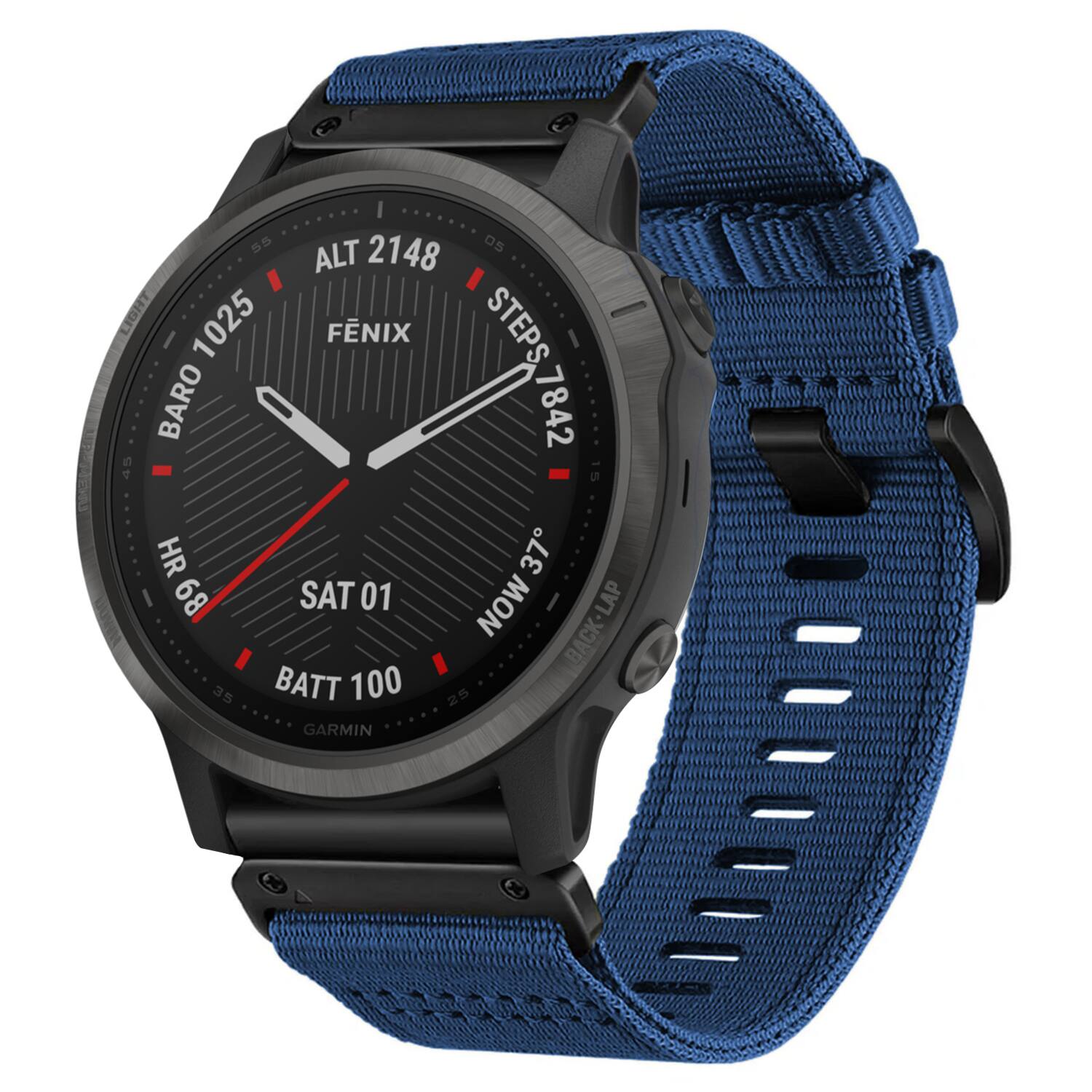 45 EE 2148 05 ALT 2148 BARO 1025 STEPS 7842 7842 HR 68 SAT 01 NOW 37 BATT 100 25 GARMIN