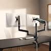 Front. Eureka Ergonomic - Adjustable Gas Spring Dual Monitor Desk Mount for Screens 13"-32" - Black.