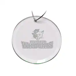 Jardine - Linfield Wildcats 3'' Round Glass Ornament - Multicolor