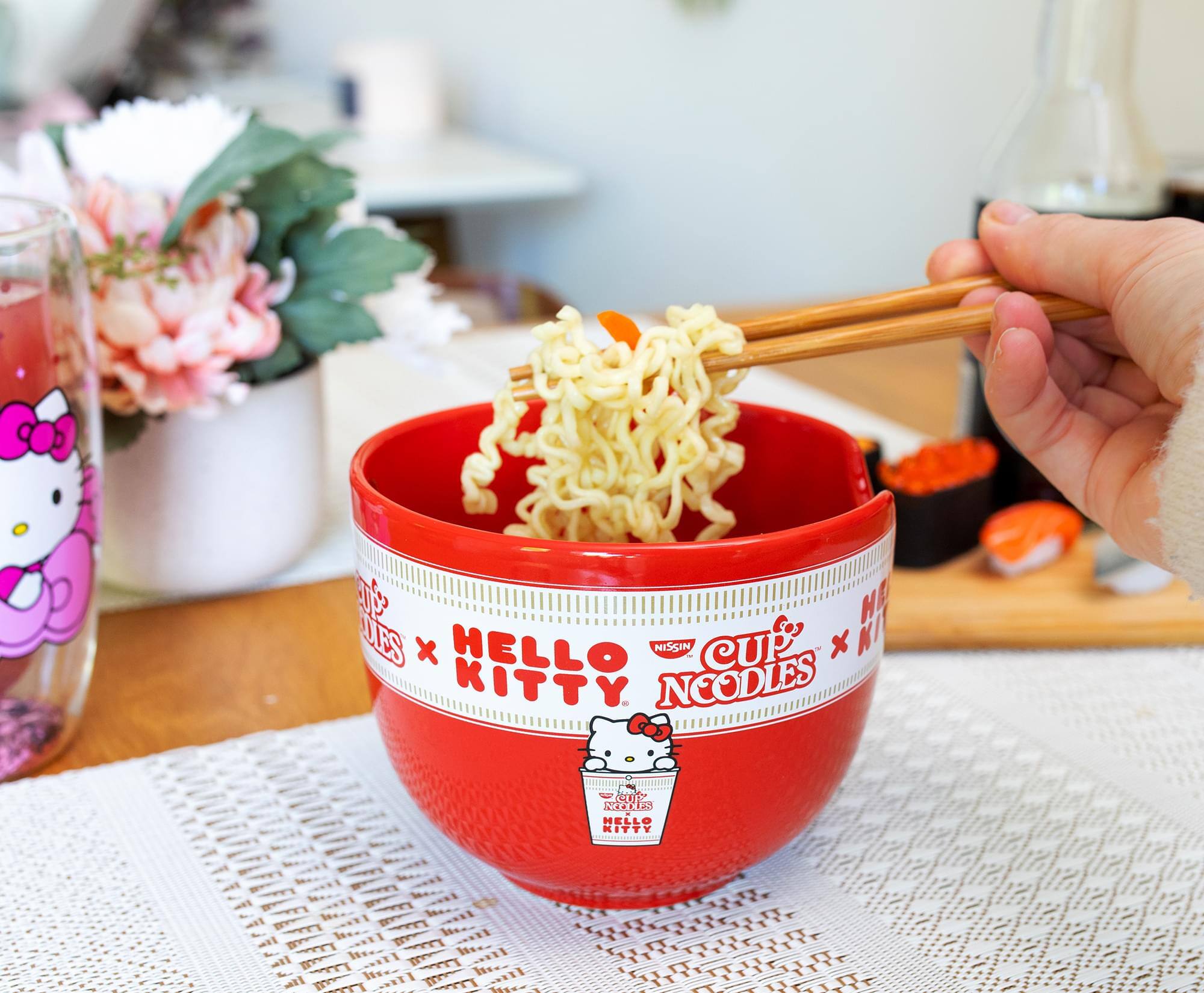 Nissin Cup Noodles x Hello Kitty  
Cup Noodles