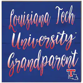 Jardine - Louisiana Tech Bulldogs 10'' x 10'' Grandparent Plaque - Blue