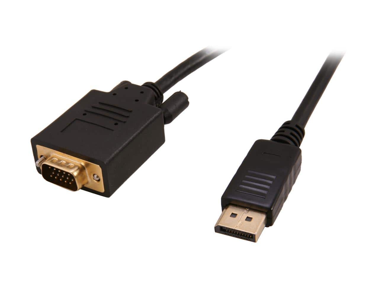 Nippon Labs - DP-VGA-6 6 ft. DP DisplayPort Male to VGA Male 28 AWG Adapter Cable, Black
