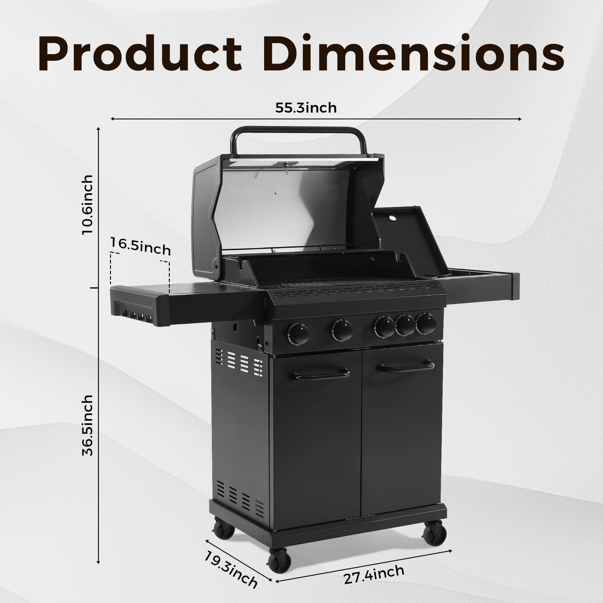 Product Dimensions: 55.3 inch x 10.6 inch x 16.5 inch x 36.5 inch x 19.3 inch x 27.4 inch