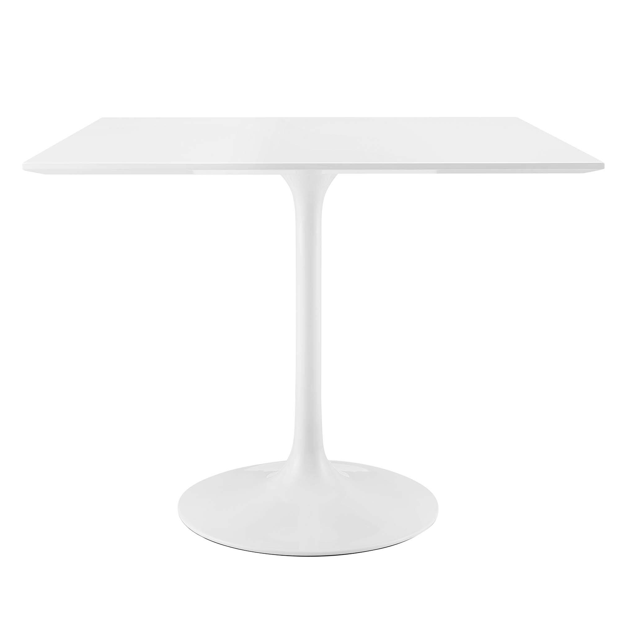 Angle. Modway - Lippa Square Wood Dining Table - White.