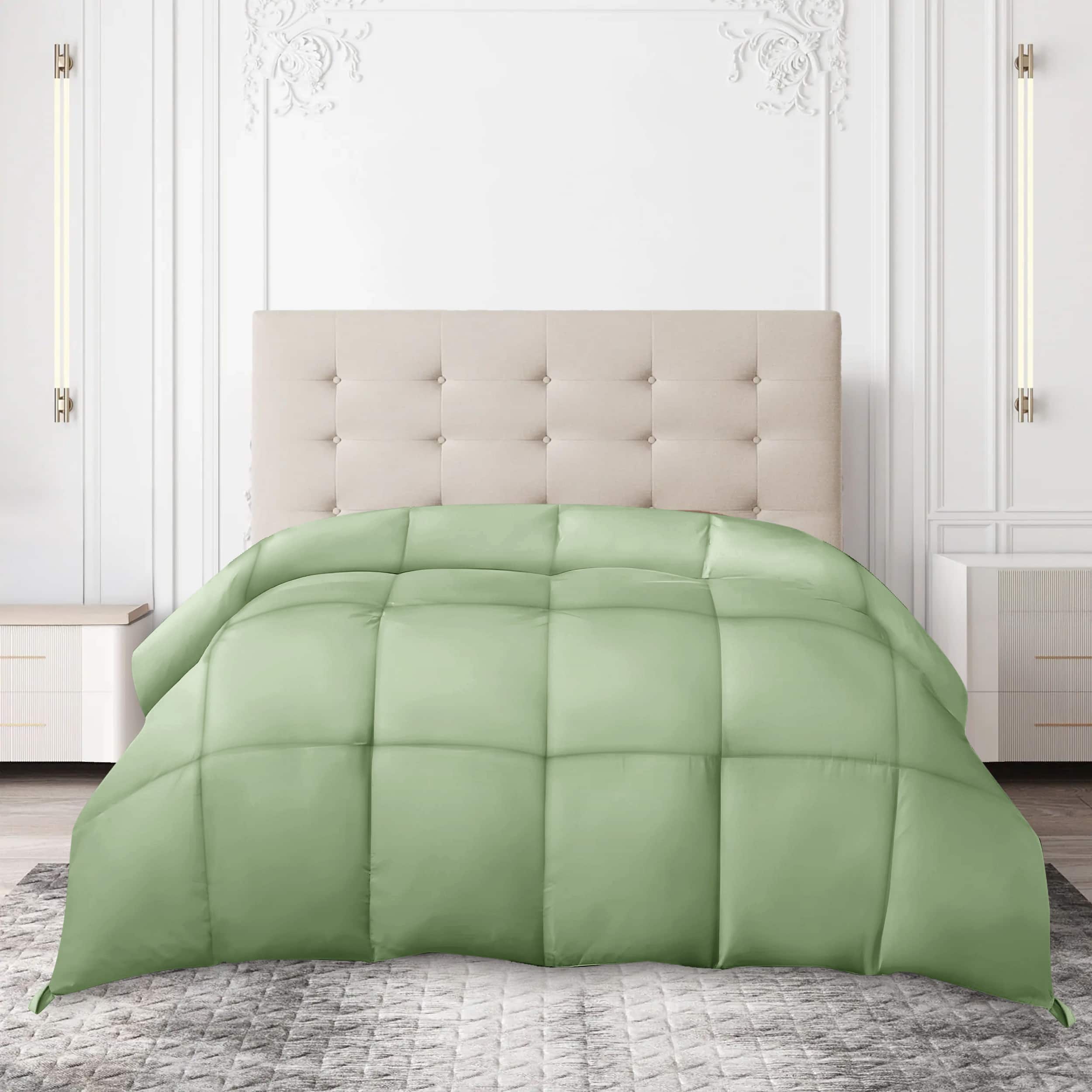 Front. Lux Decor Collection - Down Alternative Comforter – Ultra Soft All Season Duvet Insert with Corner Tabs - Sage.