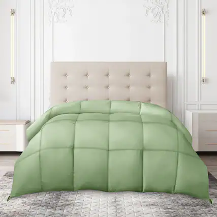 Front. Lux Decor Collection - Down Alternative Comforter – Ultra Soft All Season Duvet Insert with Corner Tabs - Sage.