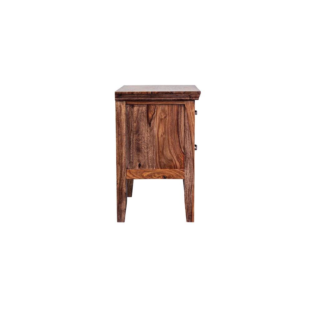 Alt View 1. Porter Designs - Sonora Solid Sheesham Wood Nightstand - Brown.