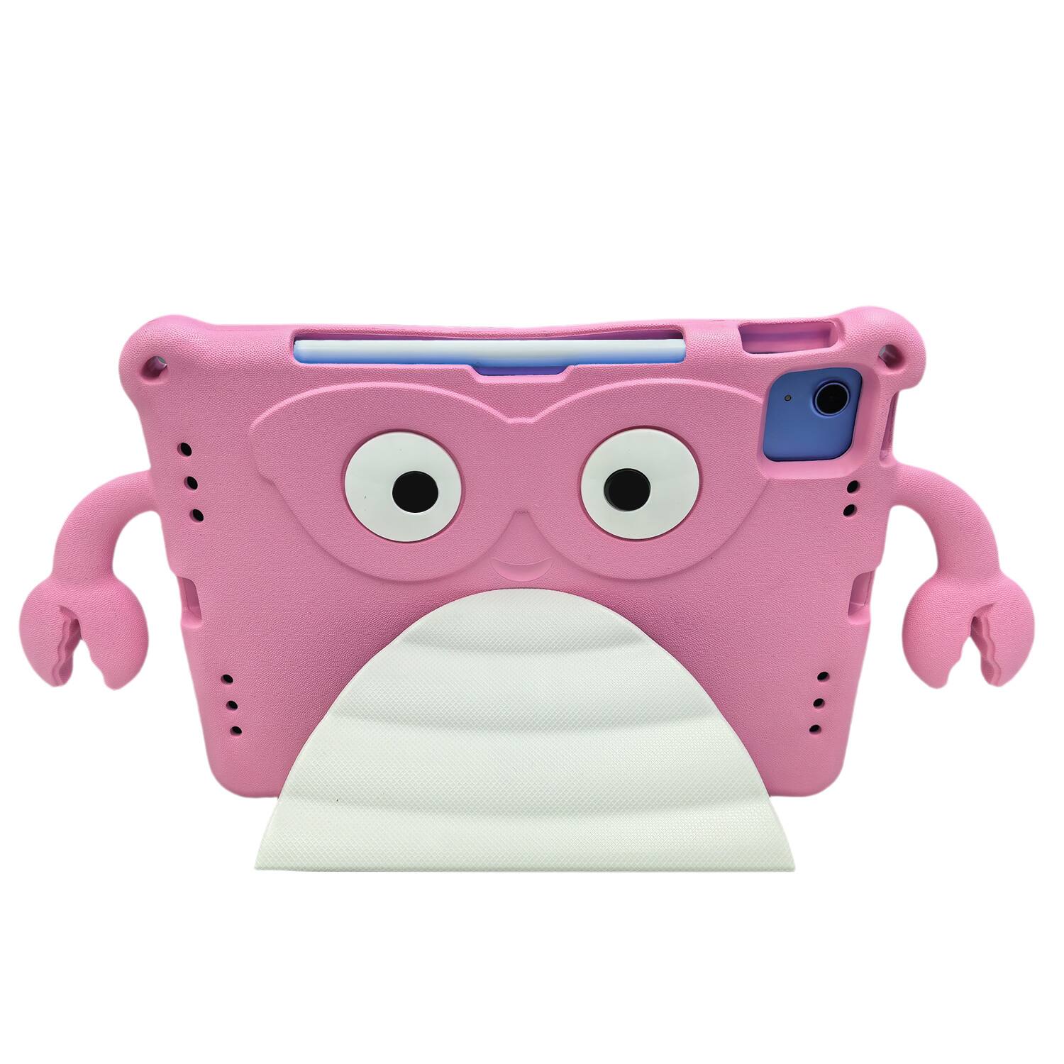 Alt View 1. Dteck - Shockproof Cartoon Case for Apple iPad (10th Generation) 10.9" 2022, Soft TPU Protective Cover with Integrated Stand - Pink.
