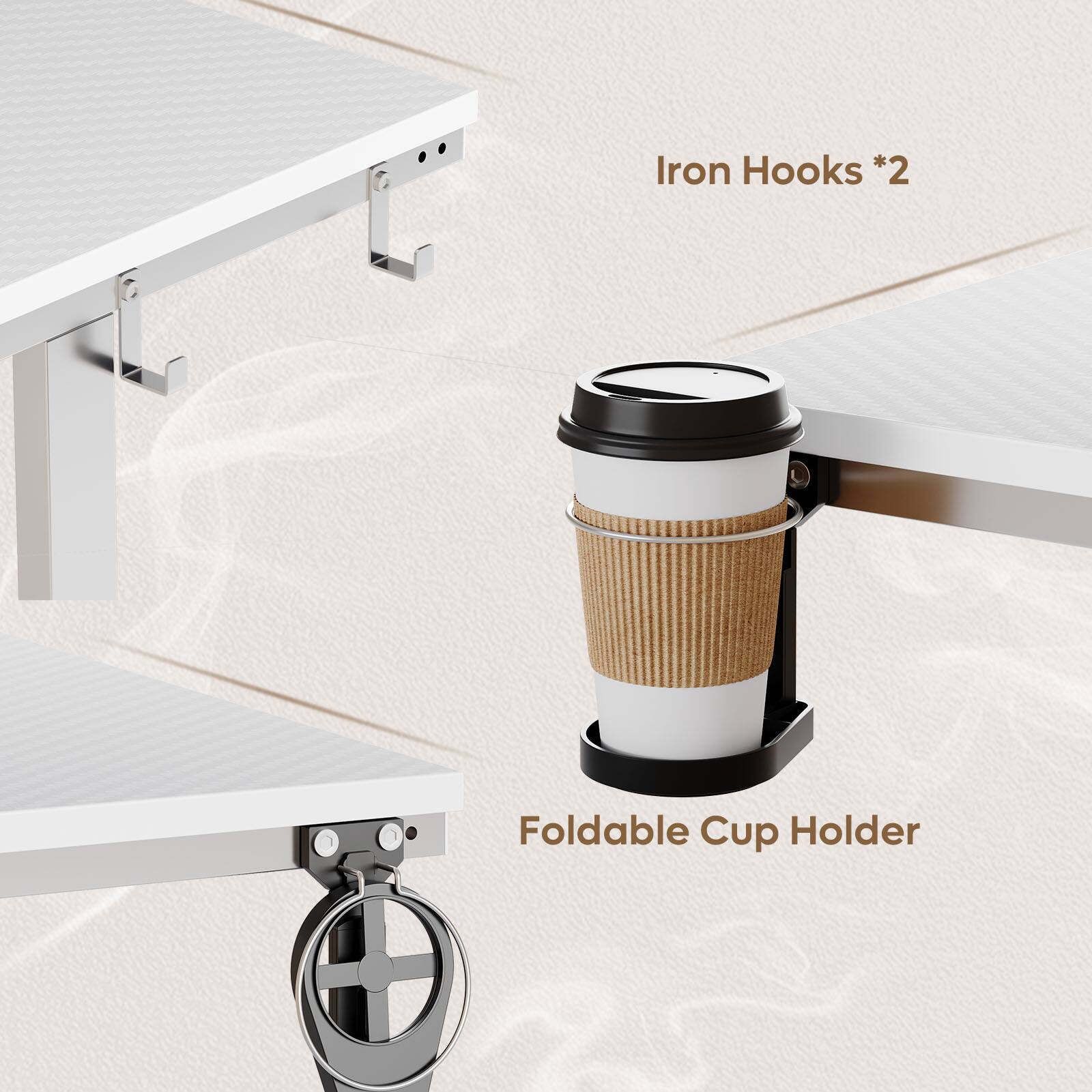 Iron Hooks *2
Foldable Cup Holder