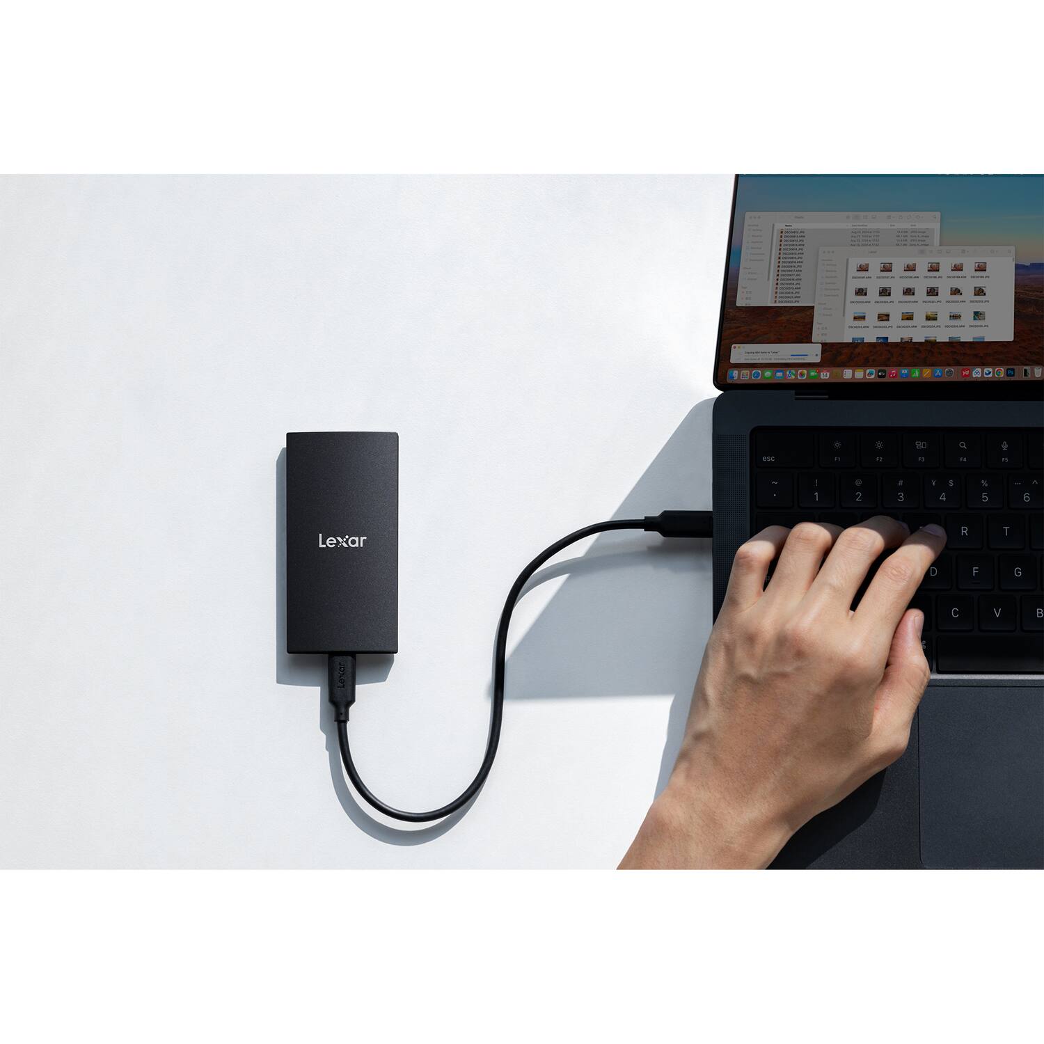 Alt View 5. Lexar - Lexar Lexar SL300 1TB Portable SSD, Black - Black.