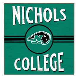 Jardine - Nichols College Bison 10" x 10" Retro Team Sign - Green