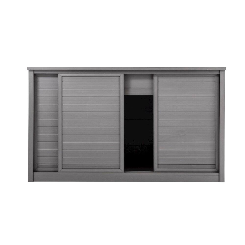 Back. New Age Pet - New Age Pet ECOFLEX 48" Versa Multi-Purpose Cabinet Stand - Grey - Grey.