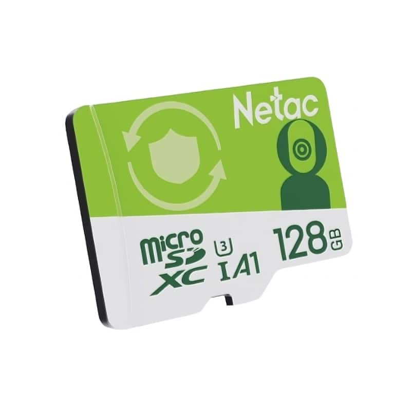 Netac - P500 128GB MicroSD Card U3 V30 A1 – Up to 100MB/s Read, 4K Recording, Dash Cam & Security Camera Memory Card