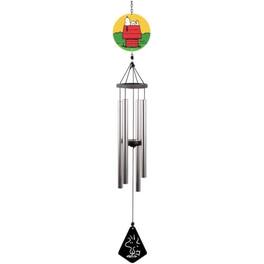 Spoontiques - Peanuts Snoopy on Dog House Metal Outdoor Garden Wind Chime 37 inch