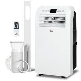 Homcom - BTU Mobile Air Conditioner, 550 Sq. Ft., AC Unit with Dehumidifier, 24H Timer On/Off