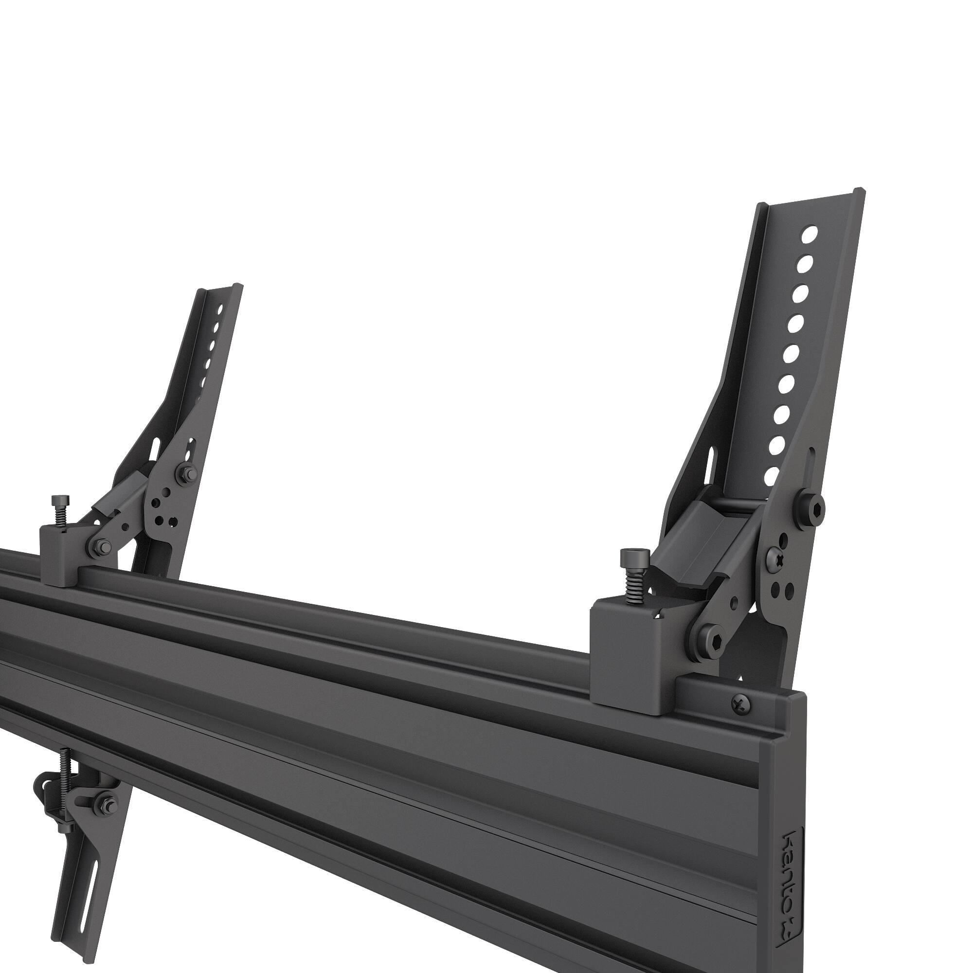 Alt View 2. Kanto - Menu Board Ceiling Mount System with Tilting Arms for 40" - 60" TVs, 3 Screens - Black.
