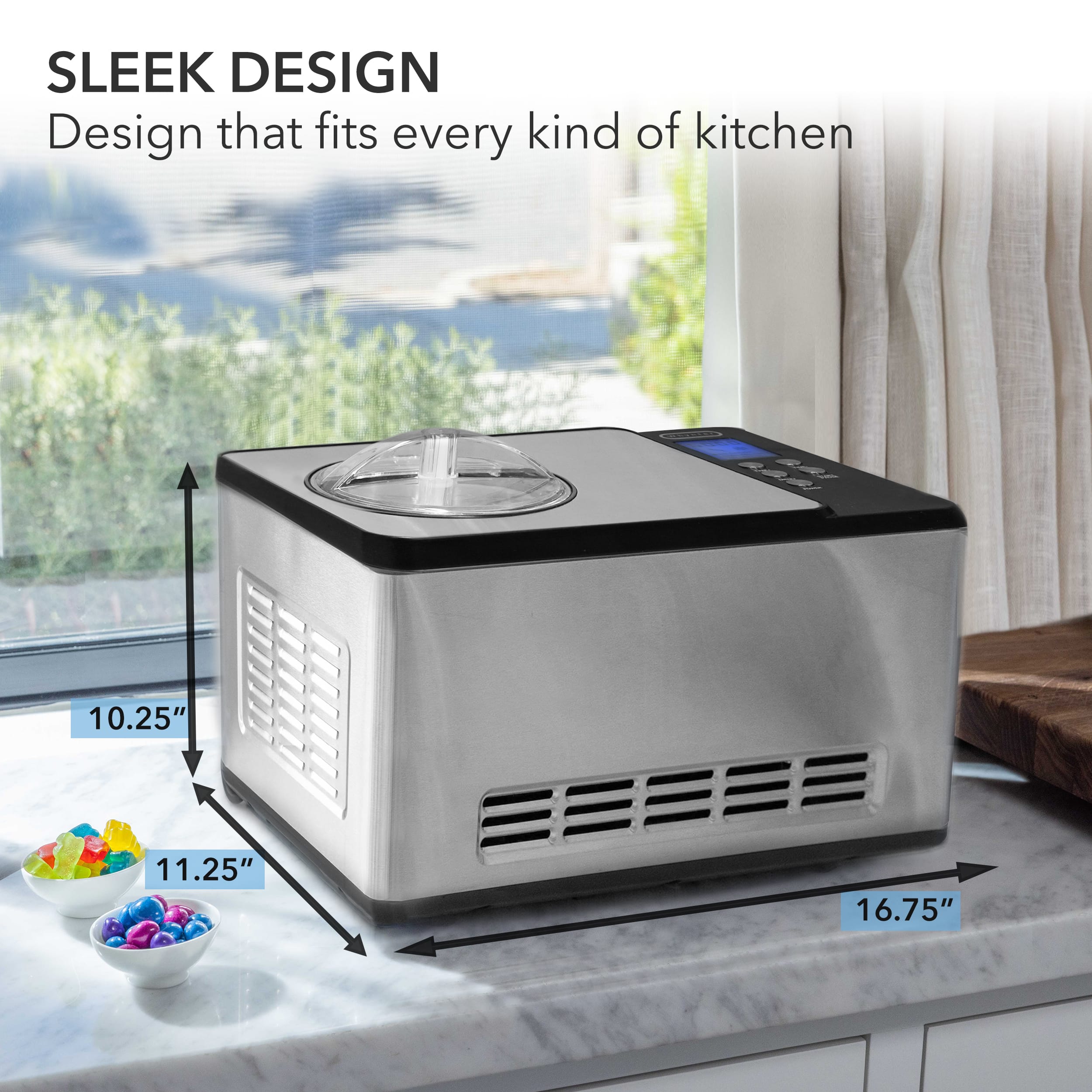 Alt View 11. Whynter - 2-1/8-Quart Ice Cream Maker - Stainless-Steel.