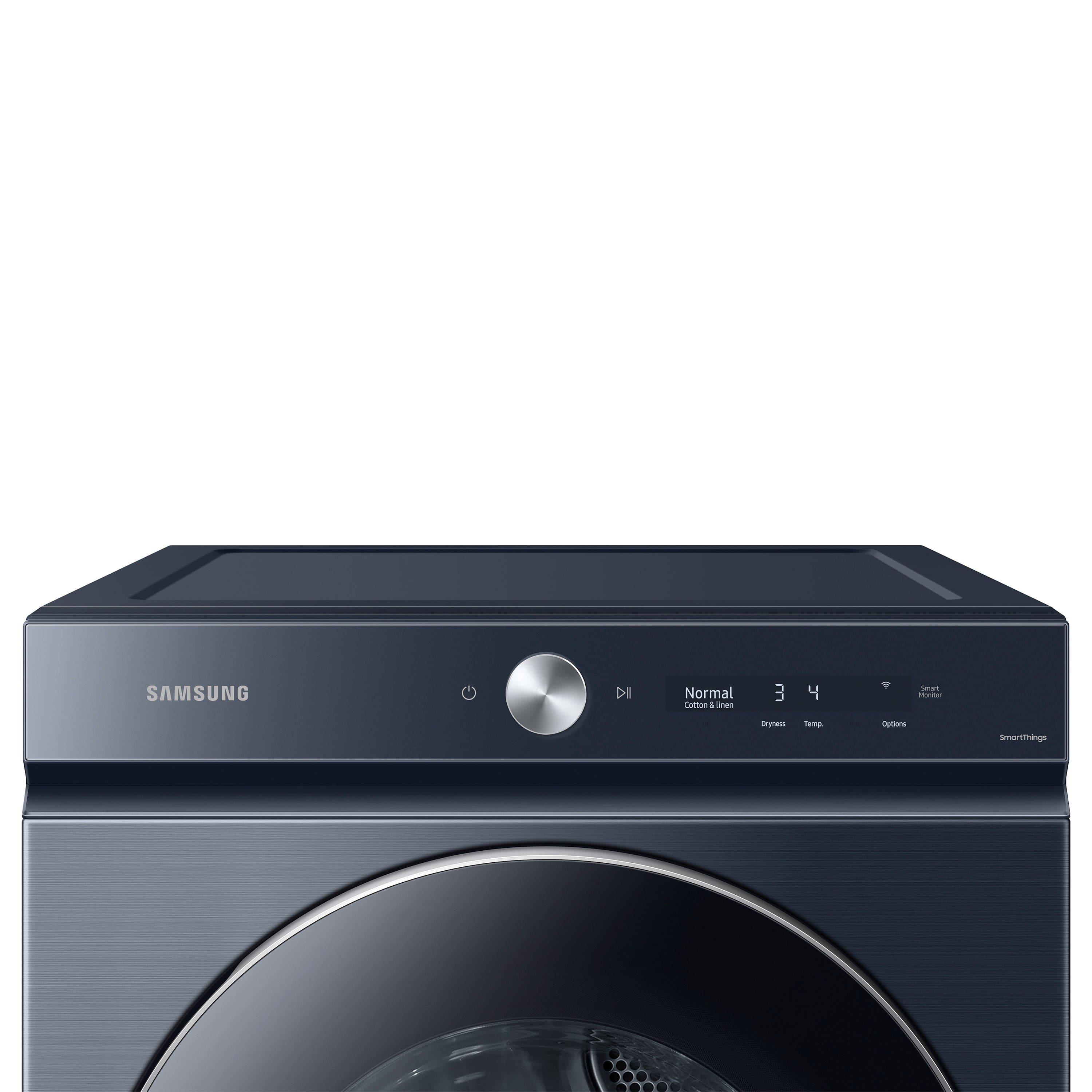 Alt View 10. Samsung - Open Box BESPOKE 7.6 Cu. Ft. Stackable Smart Gas Dryer with Steam and AI Optimal Dry - Brushed Navy.