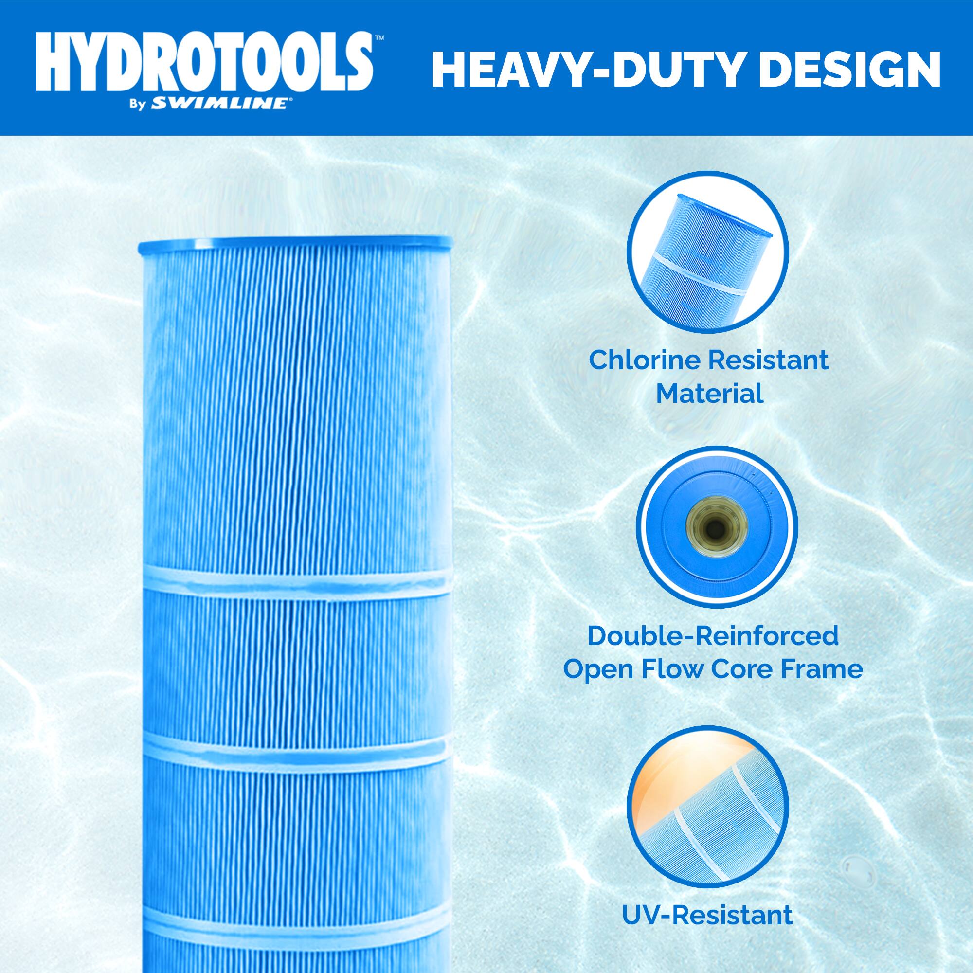 HYDROTOOLS  
By SWIMLINE  

HEAVY-DUTY DESIGN  

- Chlorine Resistant Material  
- Double-Reinforced Open Flow Core Frame  
- UV-Resistant