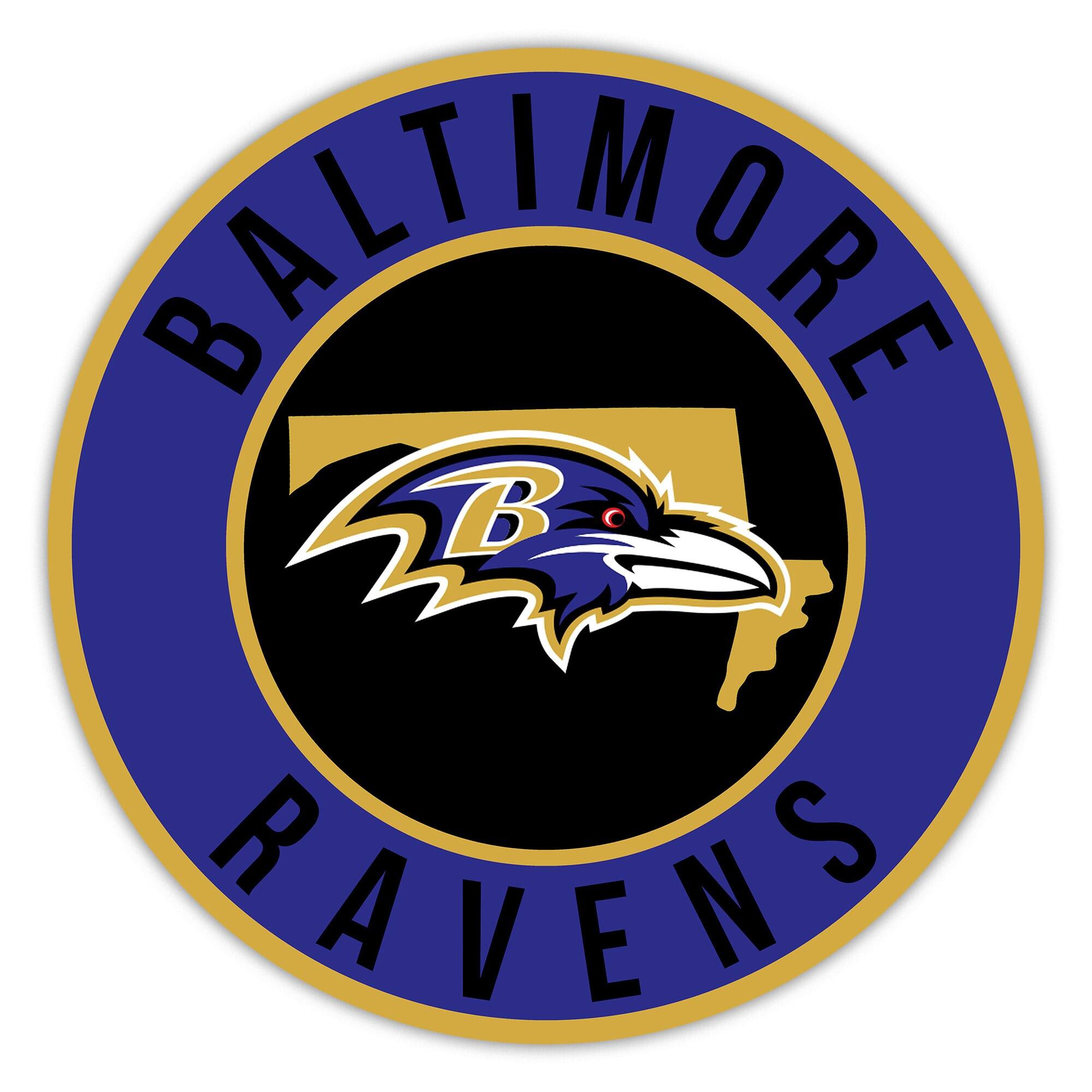 Baltimore Ravens 15" State Circle Sign