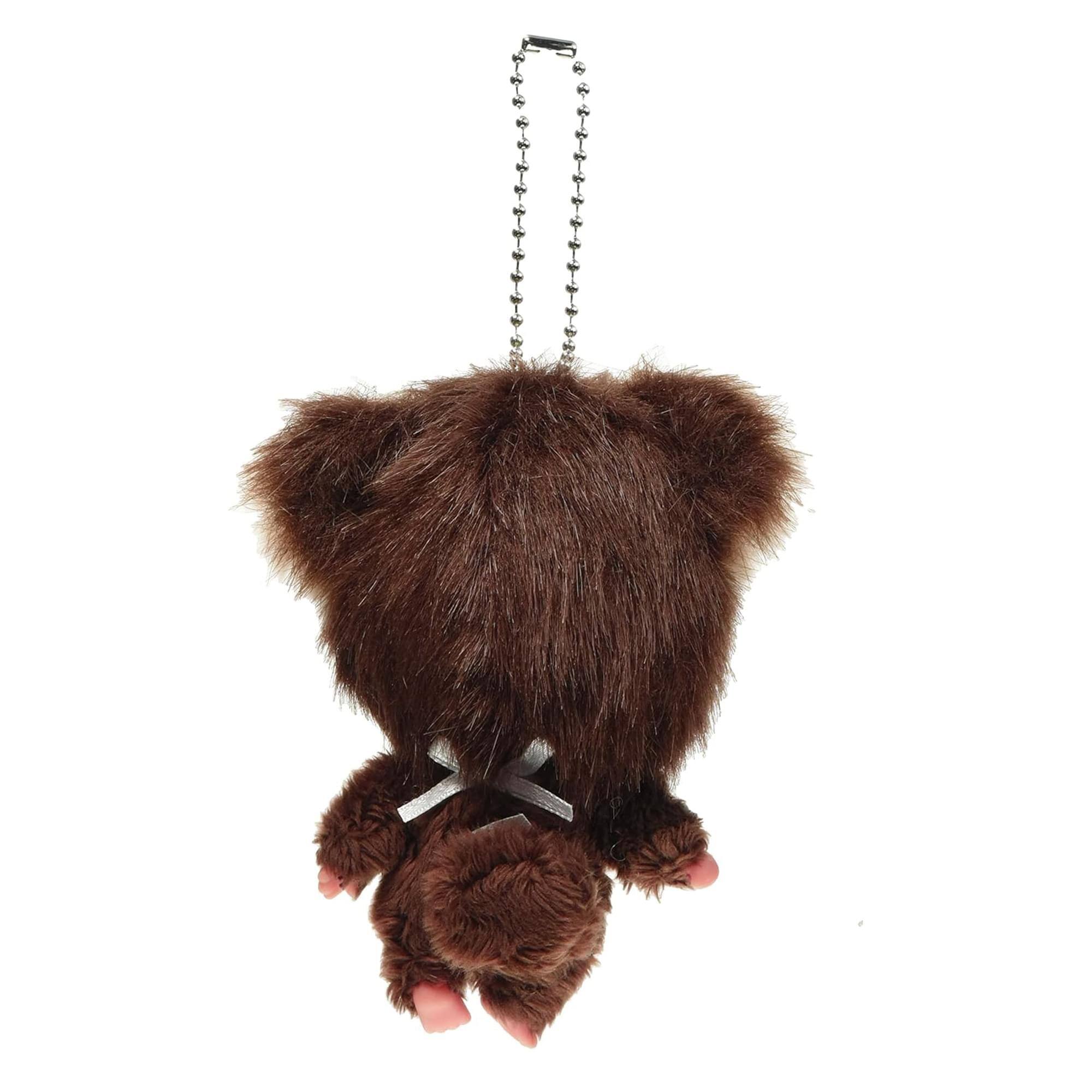 Alt View 1. Sumikkogurashi - Monchhichi Friends TanuTanu 6 Inch Plush Keychain - Brown.