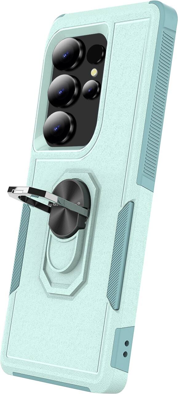 Left. SaharaCase - Raider Series Heavy Duty Case for Samsung Galaxy S25 Ultra - Oasis Aqua.